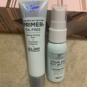 It Cosmetics Primer Your Skin But Better Oil Free & Setting Spray Bundle BNIB
